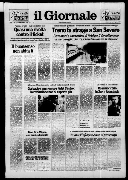 Il giornale : quotidiano del mattino